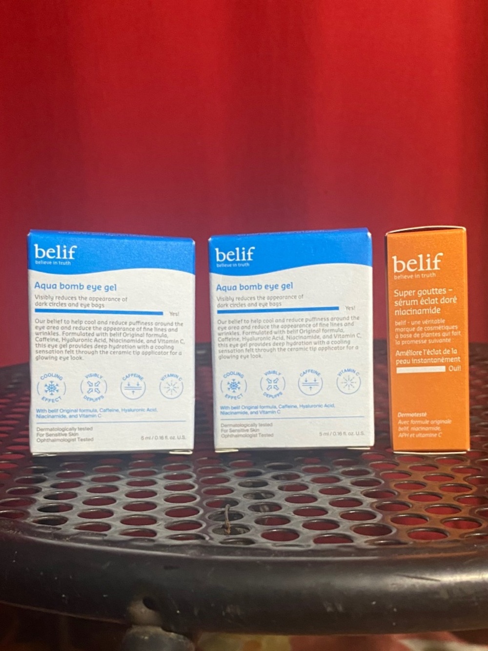belif 3 Pc Skincare Set - Eye Gel, Super Drops NEW